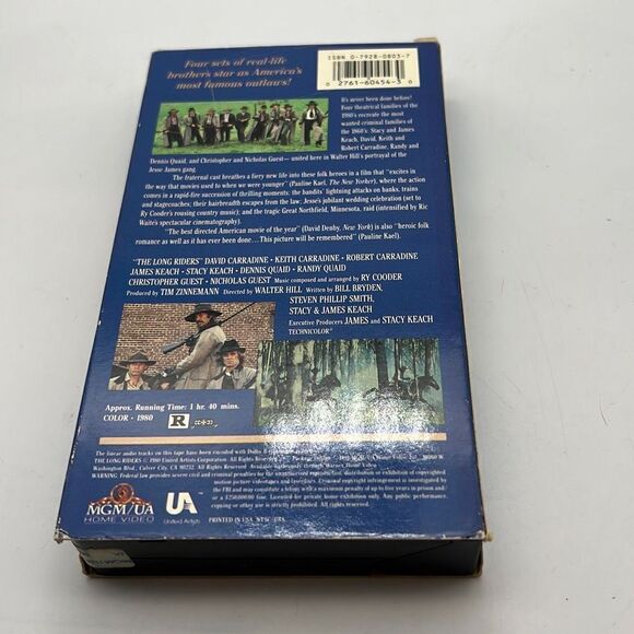 The Long Riders VHS 1980, 1991 release RARE - Picture 2 of 3